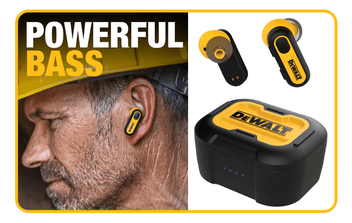 DEWALT Bluetooth Earbuds for Outdoor Work