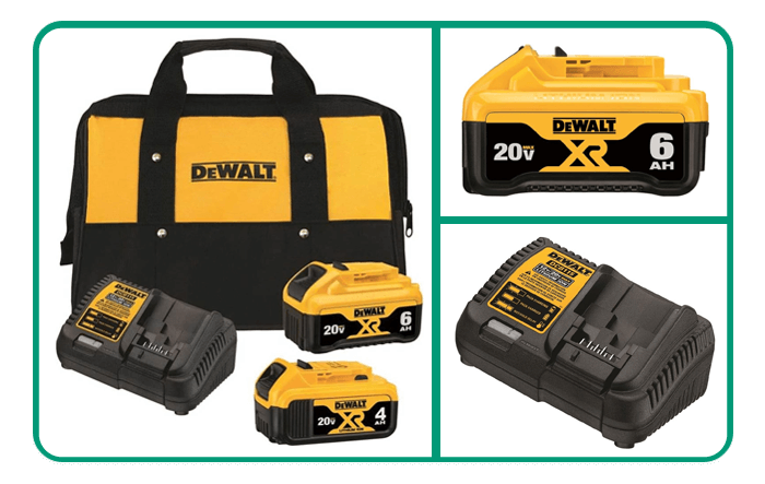 Dewalt Lithium-Ion Batteries and Fast Charger Kit
