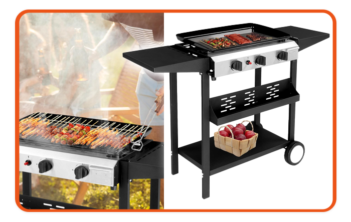 Outvita 3 Burner Gas Griddle