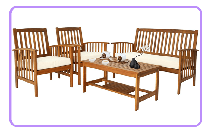 Outdoor 4 Piece Patio Furniture
