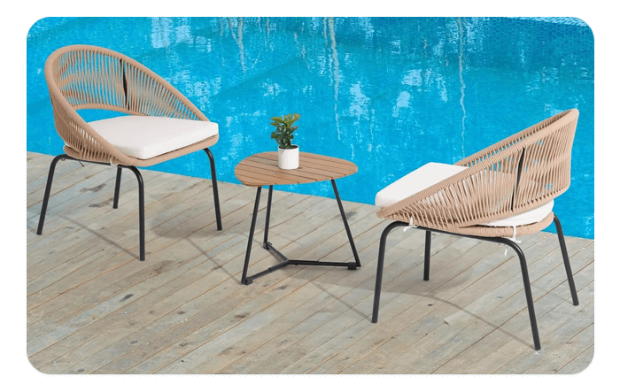 3 Piece Outdoor Furniture Set