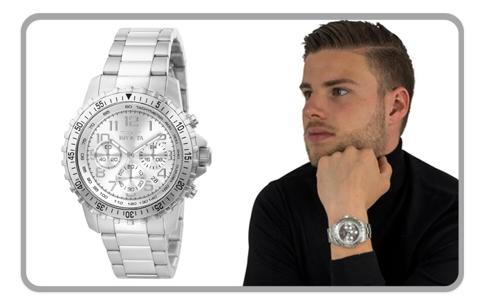 Invicta Men's Watch with Stainless Steel Band